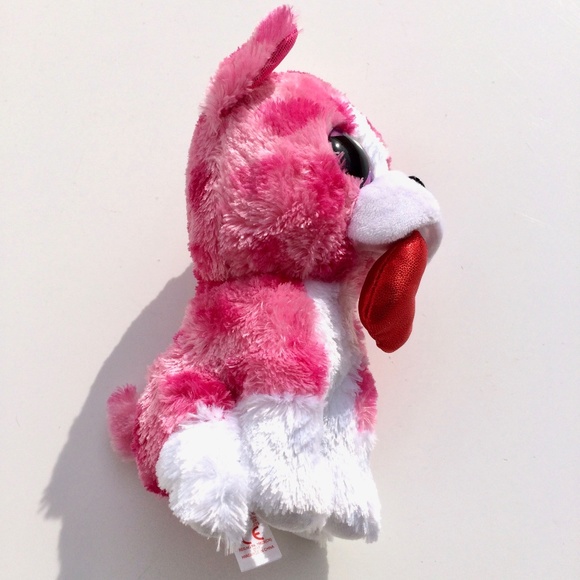 TY Beanie Boo ROMEO pink dog glitter eyes - Picture 4 of 9